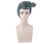 Anime Role Play For JoJo's Bizarre Adventure Rohan Kishibe Cosplay Wig Short Dark Green Heat Resistant Synthetic Hair Wigs