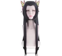 Anime Role Play For Kochou Kanae Cosplay Wig Long Straight Black Synthetic Hair For Women Halloween Wigs