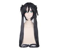 Anime Role Play Wig For K-On! Nakano Azusa Long Black Wig Cosplay Wig Heat Resistant Synthetic Hair Wigs