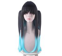 Anime Role Play Wig For Tokitou Muichirou Cosplay Wigs Long Straight Black Blue Hair