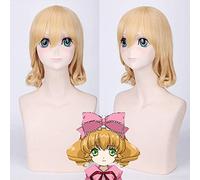 Anime Rozen Maiden Hinaichigo Cosplay Peluca Pelo sintético resistente al calor Fiesta de carnaval de Halloween corto Pelucas rubias onduladas Talla única Hinaichigo peluca 047