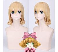Anime Rozen Maiden Hinaichigo Cosplay Pelucas Fibra de alta temperatura Pelo sintético Rubio Corto Cruly Peluca PL-047