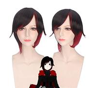 Anime RWBY Red Trailer Ruby Rose Peluca Corta Cosplay Disfraz Mujeres Hombres Pelo Sintético Halloween Fiesta Pelucas PL-270