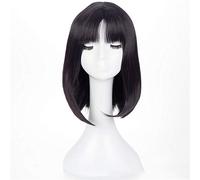 Anime Sailor Moon Sailor Saturn Cosplay Pelucas Tomoe Hotaru Lila Negro Mezcla Corta Bobo Pelo Sintético Anime Disfraz Peluca + Peluca Gorra kuj66888