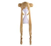 Anime Sailor Moon Tsukino Usagi peluca larga Cosplay disfraz resistente al calor pelo sintético mujeres fiesta Cosplay pelucas 1