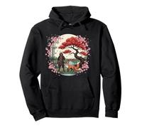 Anime Samurai con Zorro Bajo Sakura Árbol Japón Sudadera con Capucha