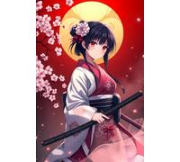Anime Samurai Girl Notebook: Aesthetic Japanese Warrior Journal | Cute Anime Sketchbook for Drawing, Writing & Notes
