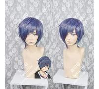 Anime Sarazanmai Toi Kuji Púrpura Claro Mezcla Azul Corto Pelo Sintético Cosplay Disfraz Pelucas + Gorro de Peluca como Imagen