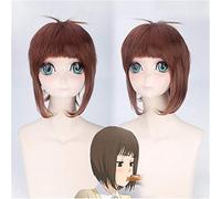 Anime Say"I Love You" Tachibana Mei Cosplay Pelucas Fibra de alta temperatura Cabello sintético Cabello corto castaño Peluca
