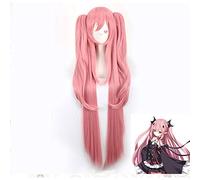 Anime Seraph Of The End Owari no Seraph Krul Tepes Pelucas Cosplay Disfraz Mujer Peluca Rosa Pelo Sintético