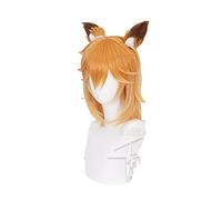 Anime Sewayaki Kitsune no Senko-san Orange Cosplay Wig With Hair Pin Ear Halloween Costume Party Play Wigs