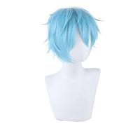 Anime Shigaraki Tomura Sky Blue Short Cosplay Wig Synthetic Hair Halloween Party Wigs