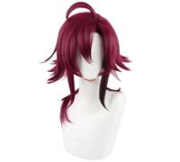 Anime Shikanoin Heizou Cosplay Peluca, Pelucas De Pelo Rojo Para Halloween Disfraz Fiesta Accesorios