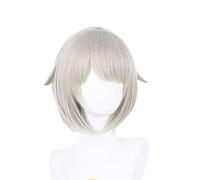 Anime Shikkakumon no Saikyou Kenja Arma Lepsius Cosplay Wig The Strongest Sage with the Weakest Crest Short Gray Hair +Wig Cap