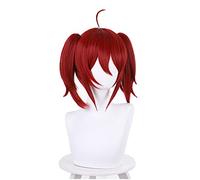 Anime Shikkakumon no Saikyou Kenja Elise Cosplay Wig The Strongest Sage with the Weakest Crest Dark Red Hair +Wig Cap Girls