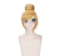 Anime Short Blonde Cosplay Wig 30cm Fairy Tinker Bell Full Hair Wigs For Women Princess Tinkerbell Adult Size Synthetic Hair