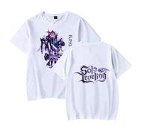 Anime Solo Leveling Arise from The Shadow Merch Camiseta Hombre Mujer Casual Short Sleeve Shirt Sung Jin-Woo Cosplay T-Shirt