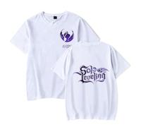 Anime Solo Leveling Merch Camiseta Hombre Mujer Casual Short Sleeve Shirt Sung Jin-Woo Cosplay T-Shirt