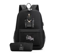Anime Solo Leveling Mochilas Escolares, Ligera Mochilas infantiles y Estuches sets para Niña Niño Adolescentes