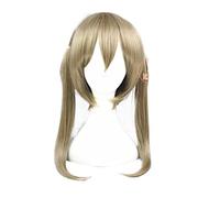 Anime Soul Eater Maka Albarn Cosplay Wig Brown Ponytail Synthetic Hair with Wig Cap Halloween Party Women Role Long Wig