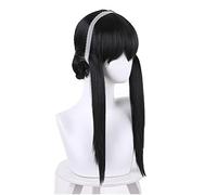 Anime SPY×FAMILY Yor Forger Cosplay Wig Black Long Straight Hair Heat Resistant Fiber Hair Headband + Wig Cap Halloween