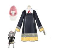 Anime Spy X Family Anya Forger Cosplay Costume Set Halloween Carnival Party Costume for Adult Kids
