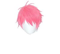 Anime SSSS.DYNAZENON Gauma Cosplay Wig Gradient Short Heat Resistant Synthetic Hair Halloween Carnival + Wig Cap