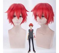 Anime SSSS.GRIDMAN Hibiki Yuta Peluca corta roja Disfraz de Cosplay Pelo sintético Hombres Mujeres Fiesta de Halloween Juego de roles Pelucas