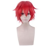 Anime SSSS.GRIDMAN Hibiki Yuta Peluca corta roja Disfraz de Cosplay Pelo sintético resistente al calor Hombres Mujeres Pelucas de cosplay