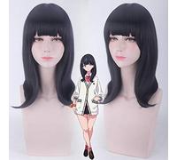 Anime SSSS.GRIDMAN Wigs Takarada Rikka Cosplay Wig Black Blue Straight Long Synthetic Hair Costume Role Playing Wigs for Women