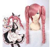 Anime Steins Gate Pelucas de Cosplay Rumiho Akiha Peluca de Cosplay Peluca Sintética Resistente al Calor Pelo Halloween Carnaval Fiesta Juego Peluca