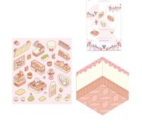 Anime Stickers, Visual Stacking Stereo, Stacking Cabin Stickers, Stereo Stacking Stickers, Miniature Cut Scenes From Landscape Scenes Collage Sticker Book, Cartoon Sticker For Journaling Scrapbooking