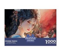 Anime-Style Girl 1000 Stück Ökopapier Puzzle Dreamlike Portrait of A Girl Stressabbau Kreatives Spiel Puzzles Als Geburtstagsgeschenke 38x26cm/1000pcs