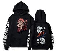 Anime Sudadera con Capucha Gojo Satoru Sudadera Itadori Yuji Sudadera con Capucha de Manga Larga,008black,L1