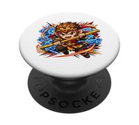 Anime Sun Wukong Monkey King - Viaje al Oeste PopSockets PopGrip Adhesivo