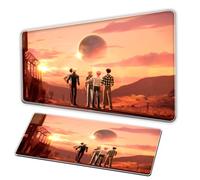 Anime sunset background mouse pad/MXL gamemouse pad/anti slip rubber mousepad/stitched edge stable and durable office large-sized desk pad suitable for computer office enthusiasts (31.5x15.7in)