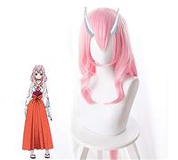 Anime Tensei Shitara Slime Datta Ken Shuna Cosplay peluca 80 cm de largo pelo sintético rosa Halloween carnaval disfraz juego de rol pelucas