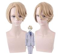 Anime the Case Files of Jeweler Richard Cosplay Peluca De Vulpian Richard Ranashinha Peluca de pelo sintético rizada corta Juego de roles para adultos PL-464
