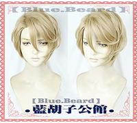 Anime The Case Files of Jeweler Richard Cosplay Peluca Housekishou Richard-shi no Nazo Kantei Pelo rubio corto y rizado