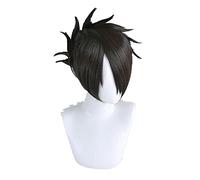 Anime The Promised Neverland Ray Cosplay Black Short Wig Yakusoku no Neverland Heat-resistant Fiber Hair + Wig Cap Party