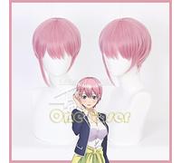 Anime The Quintessential Quintuplets Ichika Nakano Cosplay Wig Pink Short Hair Synthetic Hair + Wig Cap Party Girls