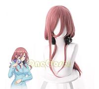 Anime The Quintessential Quintuplets Miku Nakano Cosplay Wig Long Dark Pink Hair Heat-resistant Fiber Hair +Wig Cap Girls