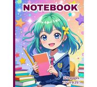 Anime Themed Composition Notebook: Wide Ruled Notebook with Anime Cover, Class Schedule, Surprise Quotes & 120 Pages | 7.5 x 9.25 in | Perfect for School, College, Journaling, and Writing