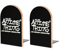 Anime Thing You Wouldn't Understand Sujetalibros de Madera para Libros, Soporte para Libros, Extremos para estantería para decoración del hogar, Oficina, Estudio