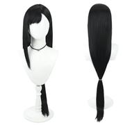 Anime Tifa Lockhart Negro Cabello Largo Y Liso, Juego De Roles Accesorios De Halloween Accesorios
