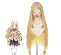Anime Toaru Majutsu No Index Shokuhou Misaki Cosplay Pelucas Largo Dorado Resistente Al Calor Pelo Sintético Perucas Peluca + Gorro De Peluca Kuzz036J