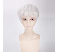 Anime Tokyo Ghoul Ken Kaneki blanco negro peluca corta Cosplay disfraz Ken Kaneki resistente al calor pelo sintético hombres Cosplay pelucas PL-356 blanco