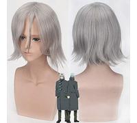 Anime Tokyo Ghoul Re Renji Yomo Cosplay Peluca Cuervo Corta astilla Pelo sintético recto Disfraz de Halloween Juego de roles Pelucas