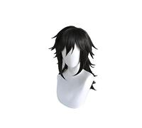 Anime Tomioka Giyuu Cosplay Black Wig Kimetsu no Yaiba Heat-resistant Fiber Hair + Wig Cap Party Men Women