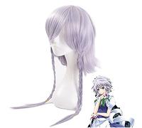 Anime TouHou Project OW Reaper Genderbend Izayoi Sakuya - Peluca trenzada para cosplay y gorro de peluca